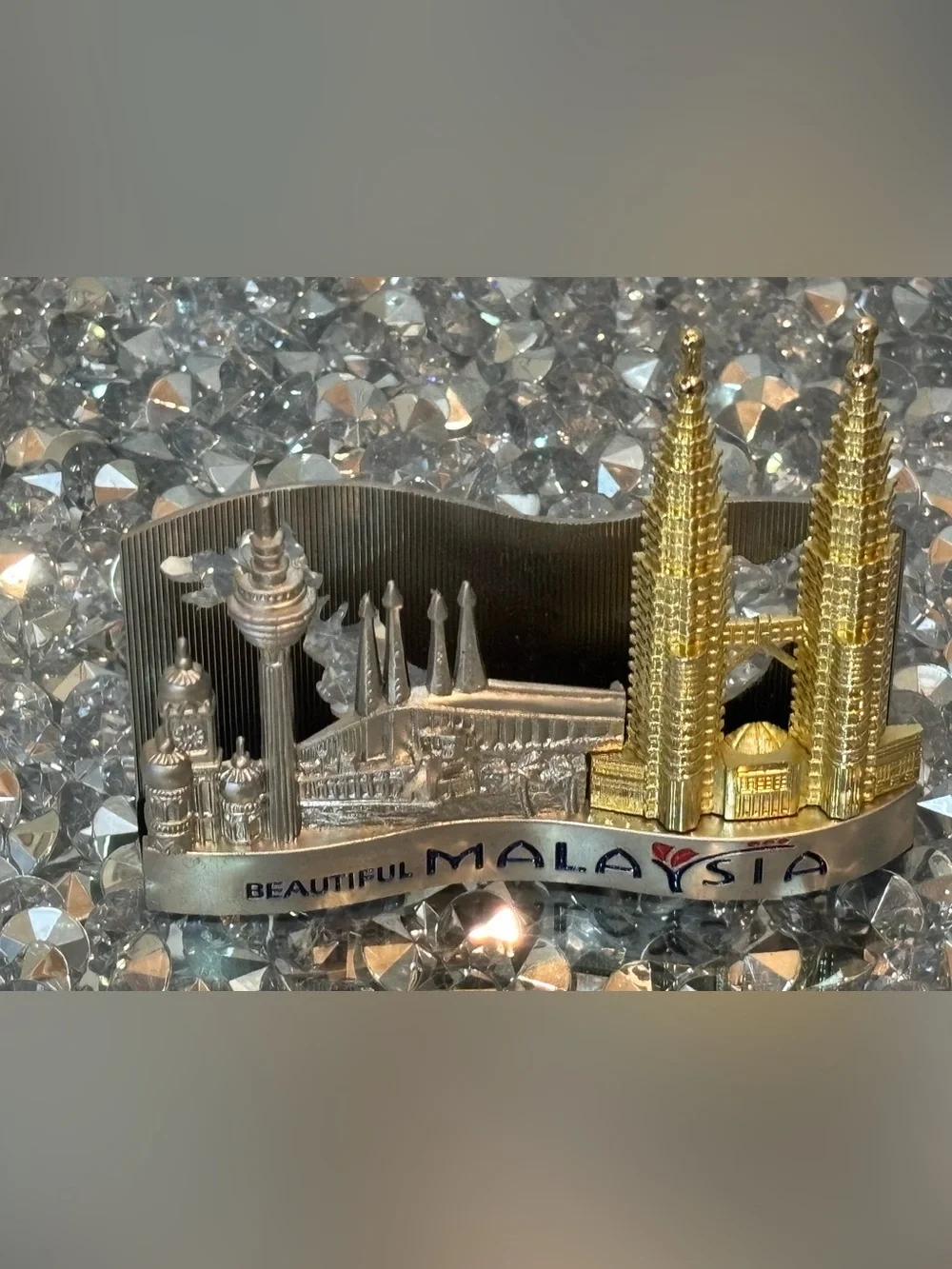 Beautiful Malaysia Metal Business Card Holder Petronas